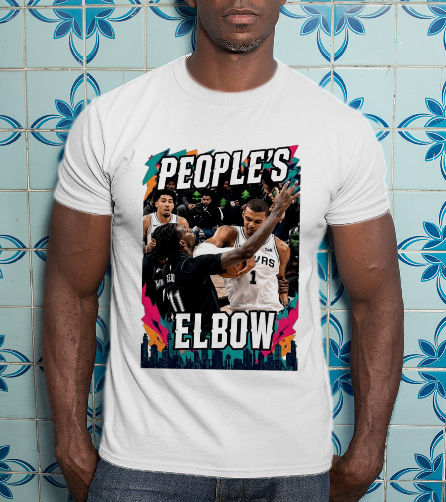 People's Elbow Wemby Spurs Vs Naz Reid Wolves T-Shirt