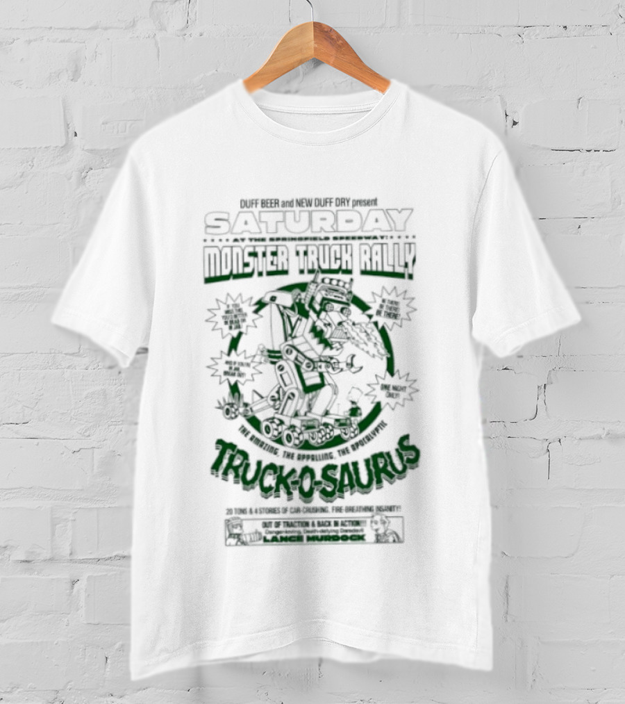Saturday Monster Truck Rally Truck O Saurus Dinosaur Showdown T-Shirt