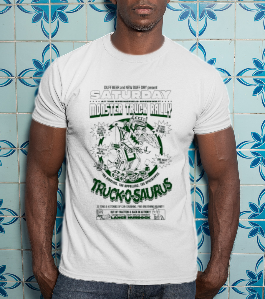 Saturday Monster Truck Rally Truck O Saurus Dinosaur Showdown T-Shirt