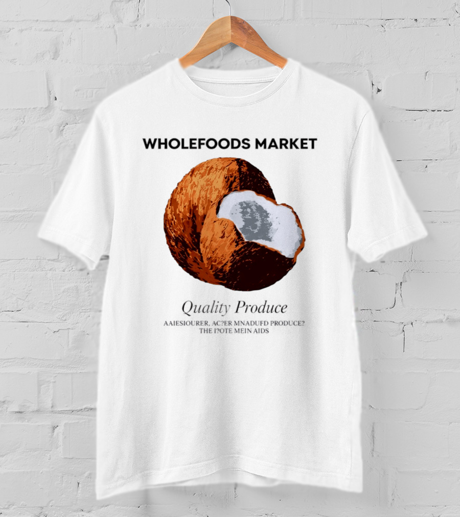 Wholefoods Market Quality Produce Organic Coconut T-Shirt