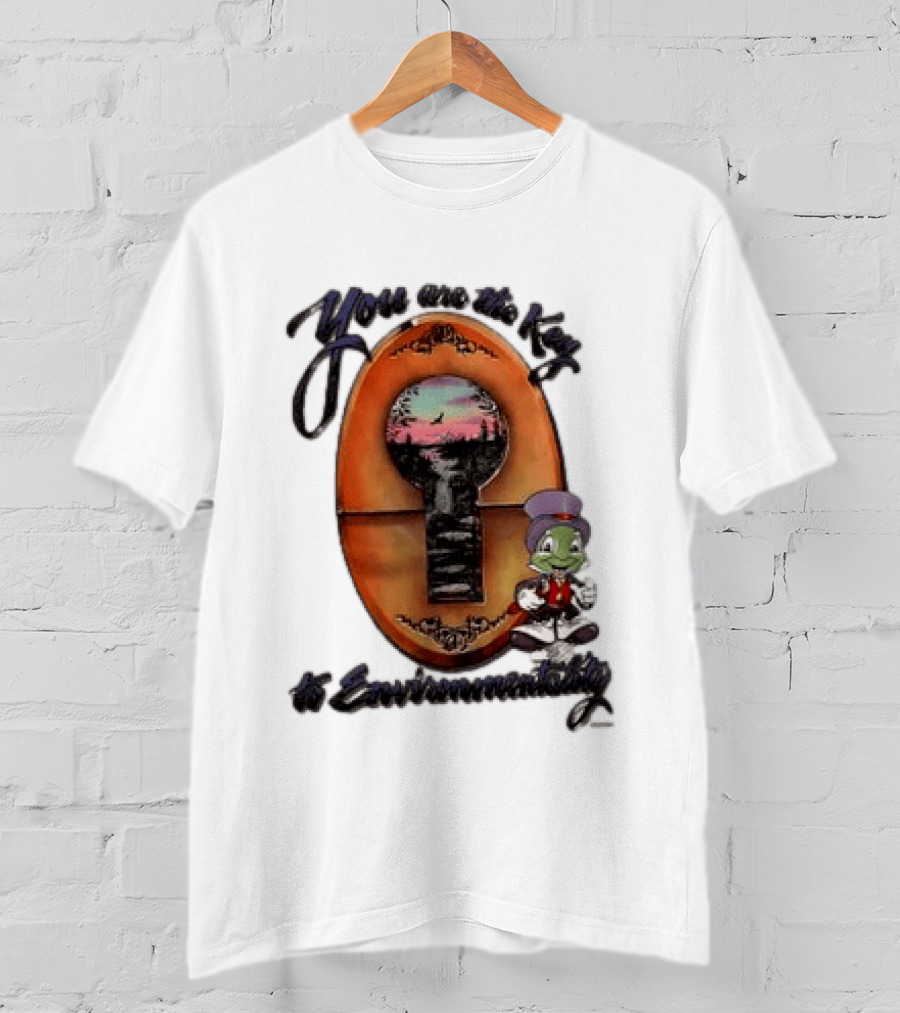 You Are The Key To Environmentality Keyhole Scene With Cartoon T-Shirt