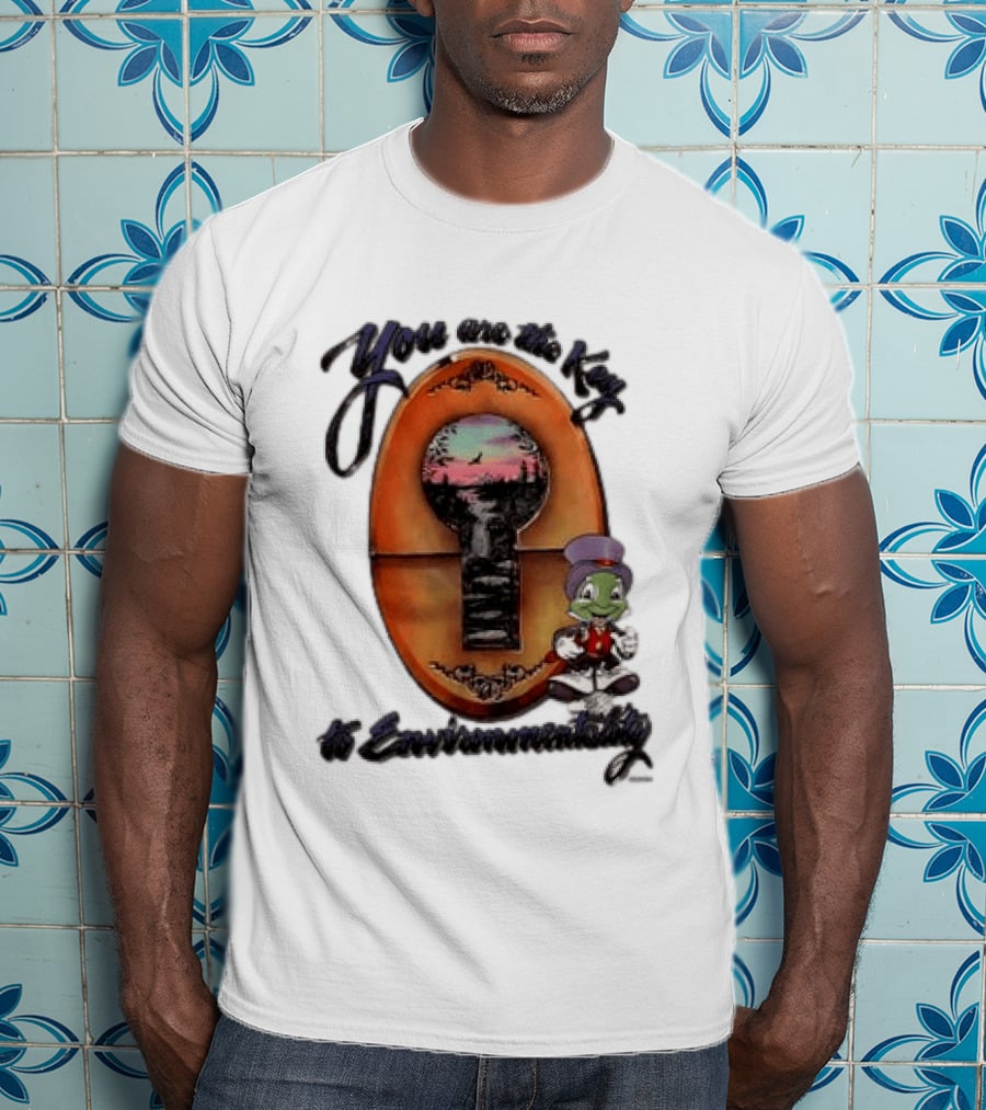 You Are The Key To Environmentality Keyhole Scene With Cartoon T-Shirt