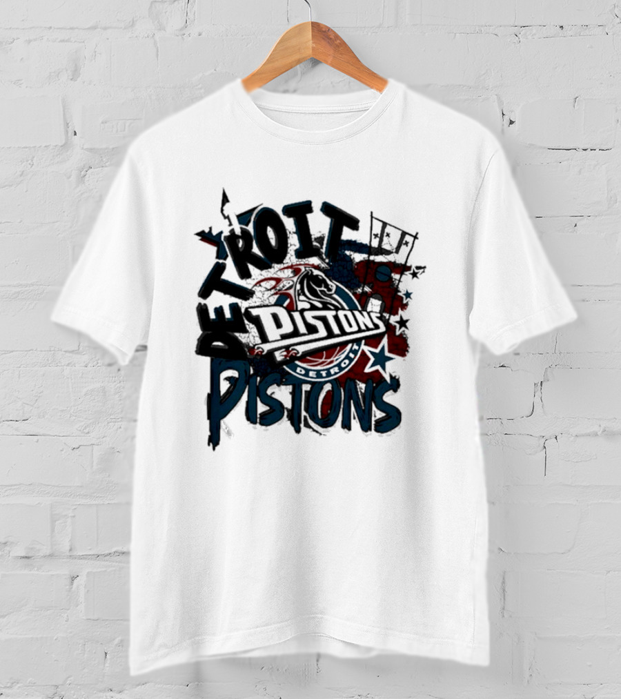 Detroit Pistons Hardwood Classics Basketball 41 T-Shirt