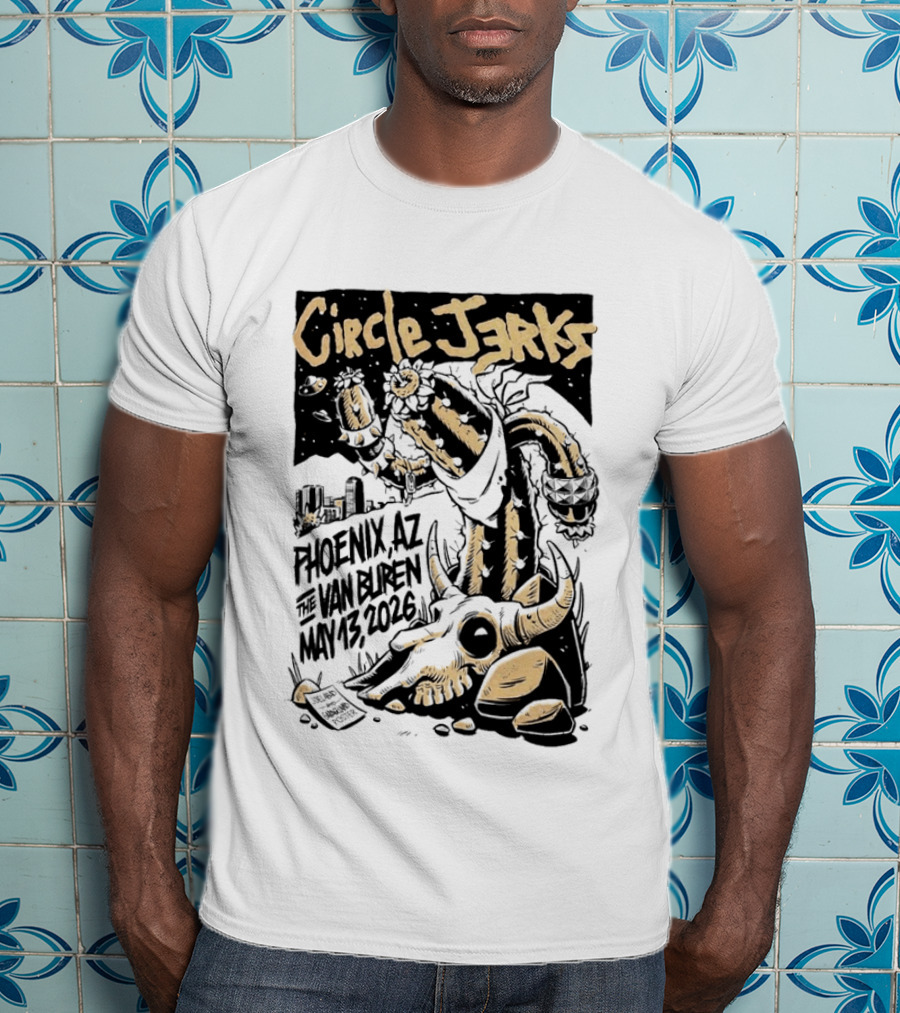 Circle Jerks Phoenix AZ The Van Buren May 13 2026 Skeleton T-Shirt