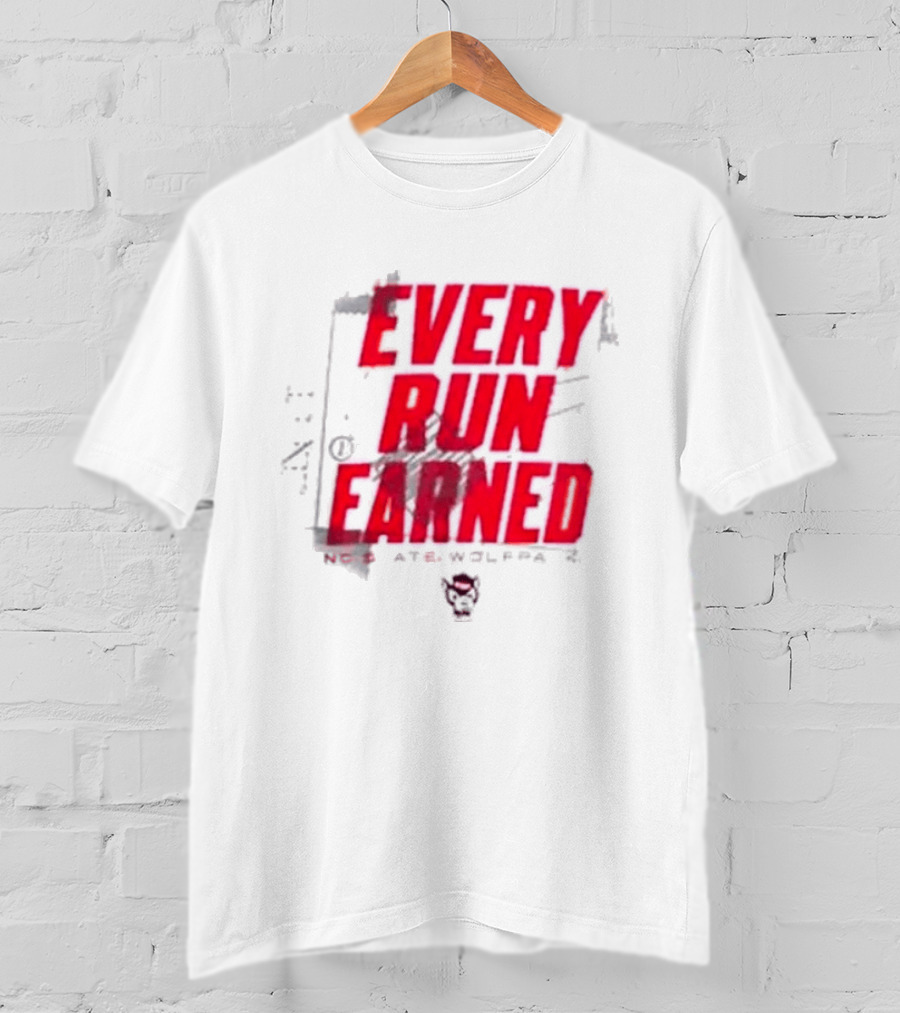 NC State Wolfpack Every Run Earned T-Shirt