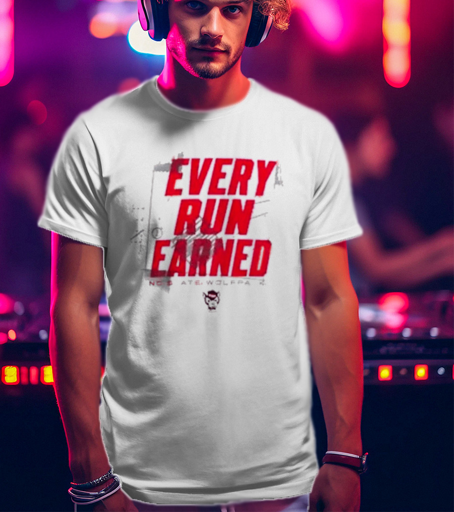 NC State Wolfpack Every Run Earned T-Shirt