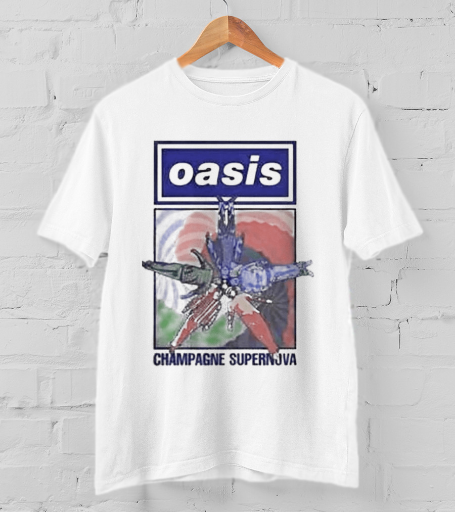 Oasis Champagne Supernova Album Art Flower T-Shirt