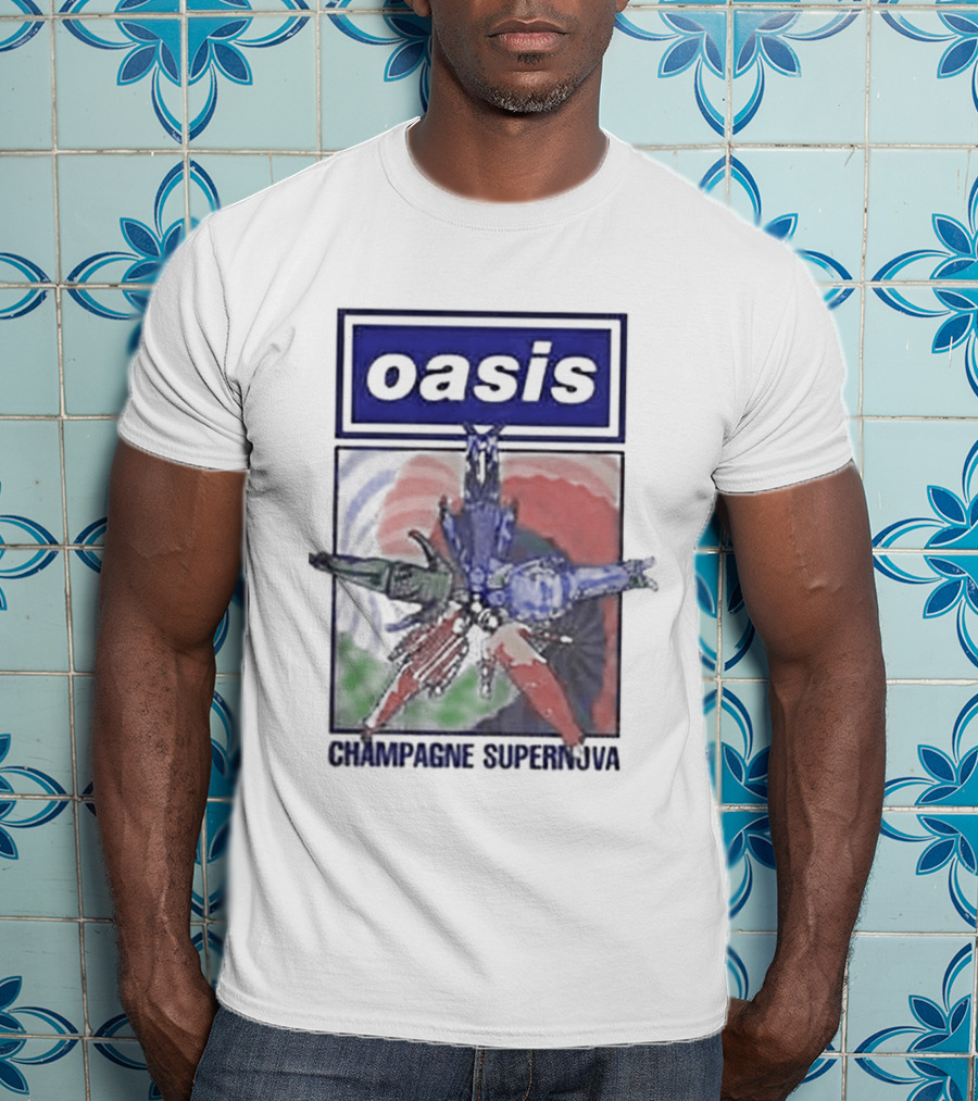 Oasis Champagne Supernova Album Art Flower T-Shirt