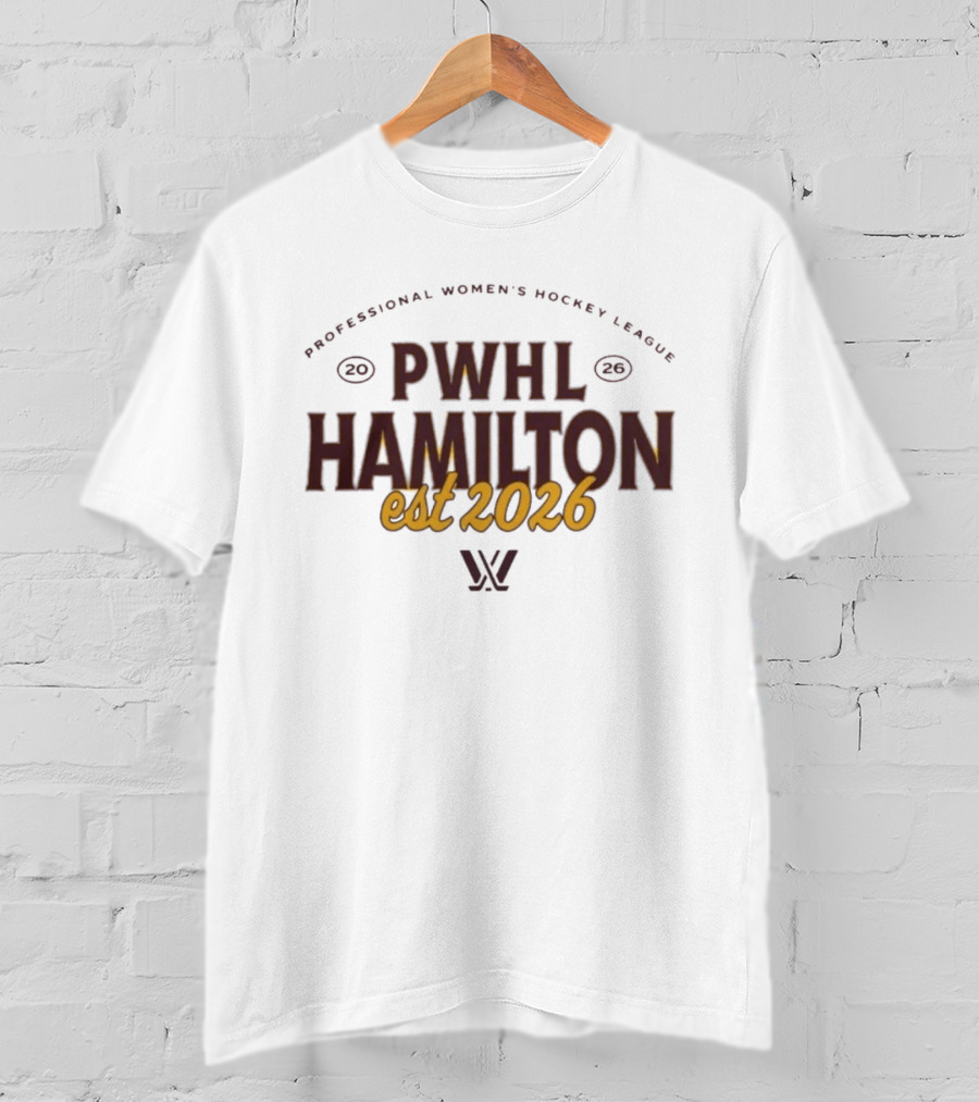 PWHL Hamilton Professional Women's Hockey League Est 2026 Essentials Uprise T-Shirt