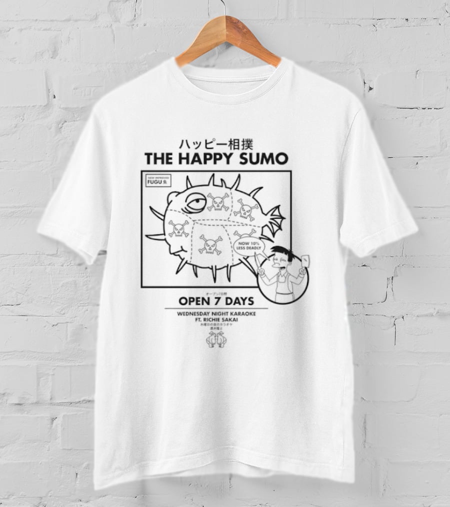 The Happy Sumo Open 7 Days Wednesday Night Karaoke Featuring Richie Sakai T-Shirt