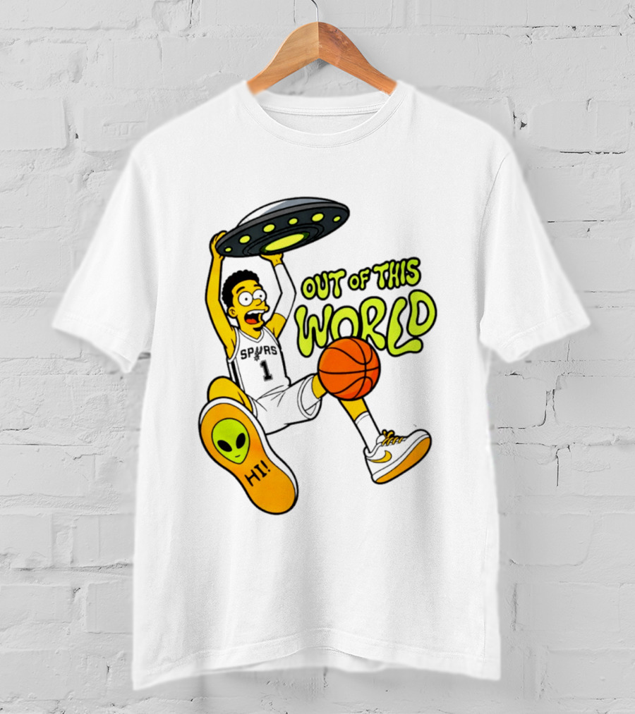 Victor Wembanyama San Antonio Spurs Out Of This World Alien Basketball T-Shirt