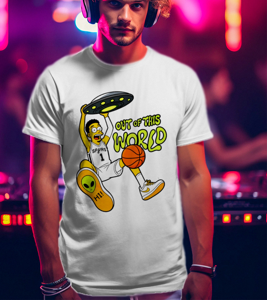 Victor Wembanyama San Antonio Spurs Out Of This World Alien Basketball T-Shirt