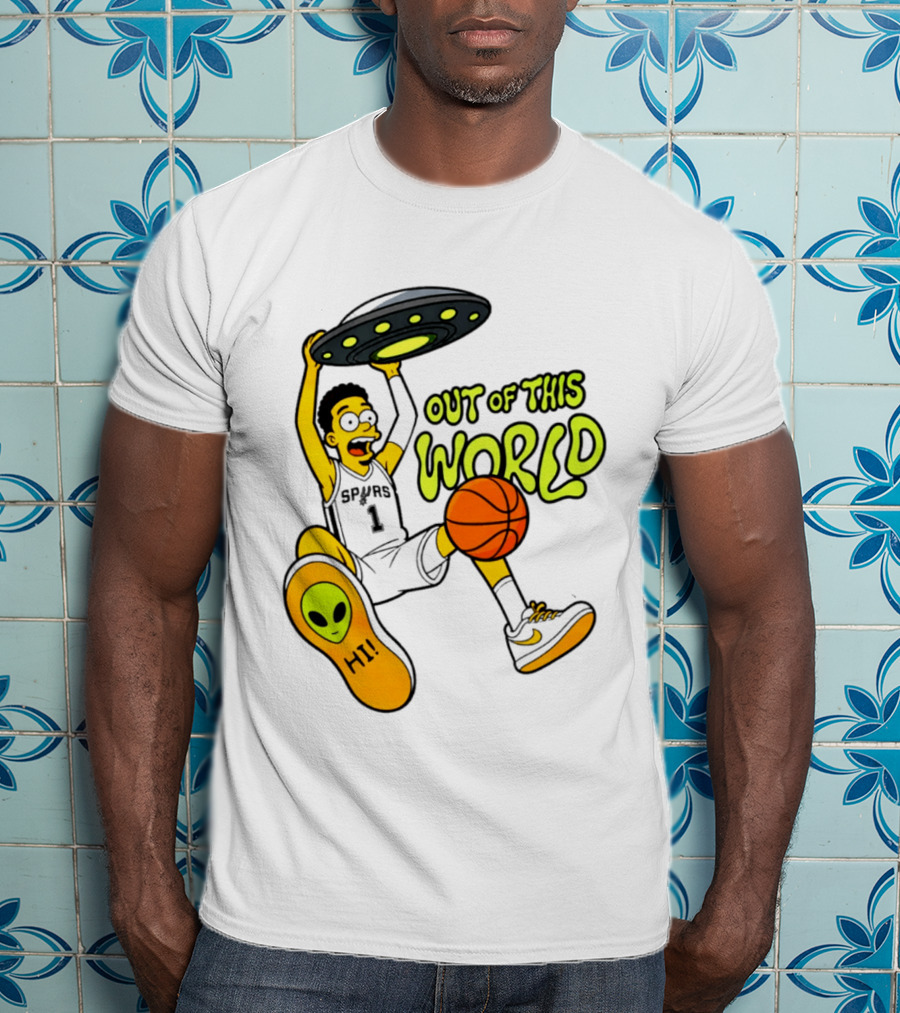 Victor Wembanyama San Antonio Spurs Out Of This World Alien Basketball T-Shirt