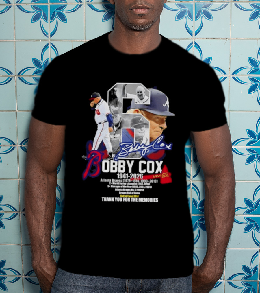 Bobby Cox Atlanta Braves Manager 1941 2026 Thank You For The Memories T-Shirt