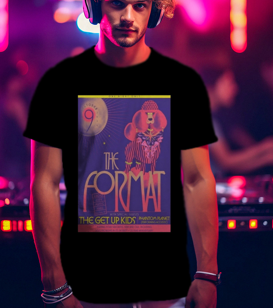 The Format October 9 2026 Radio City Music Hall New York The Get Up Kids Phantom Planet 20 Year Anniversary T-Shirt