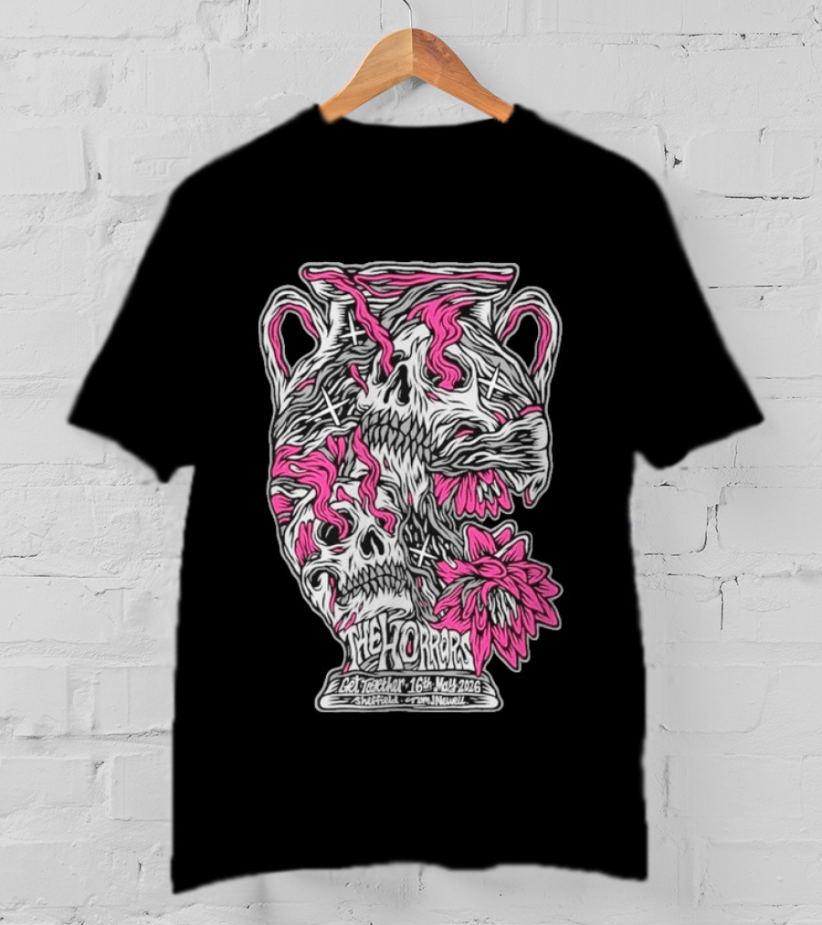 The Horrors Get Together Festival May 16 2026 Sheffield UK Skull Vase T-Shirt