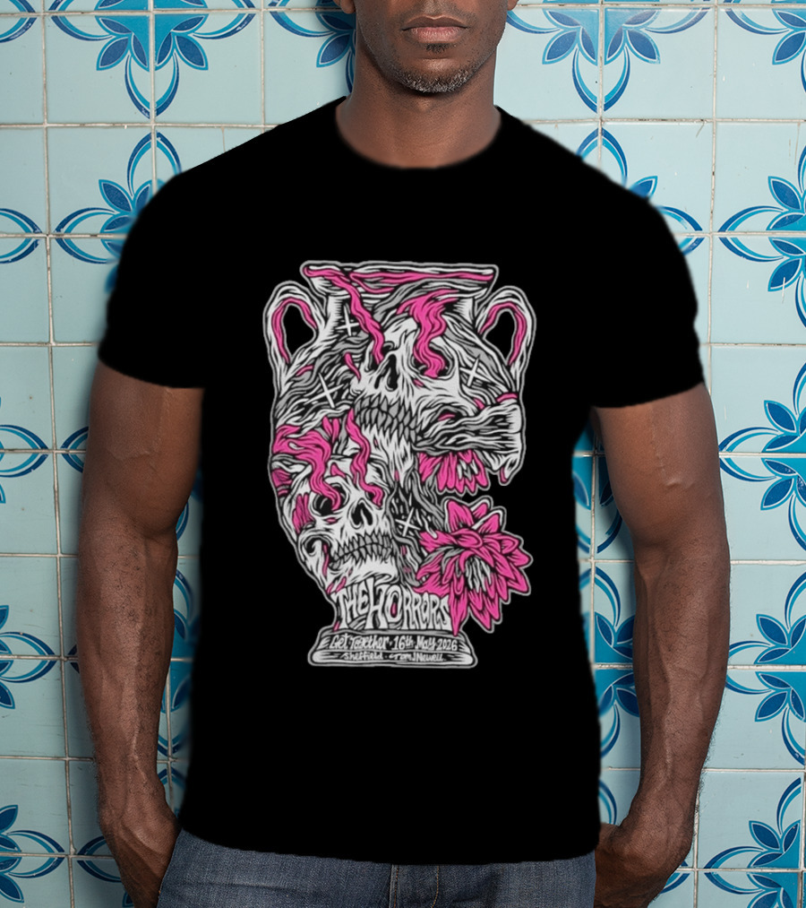 The Horrors Get Together Festival May 16 2026 Sheffield UK Skull Vase T-Shirt