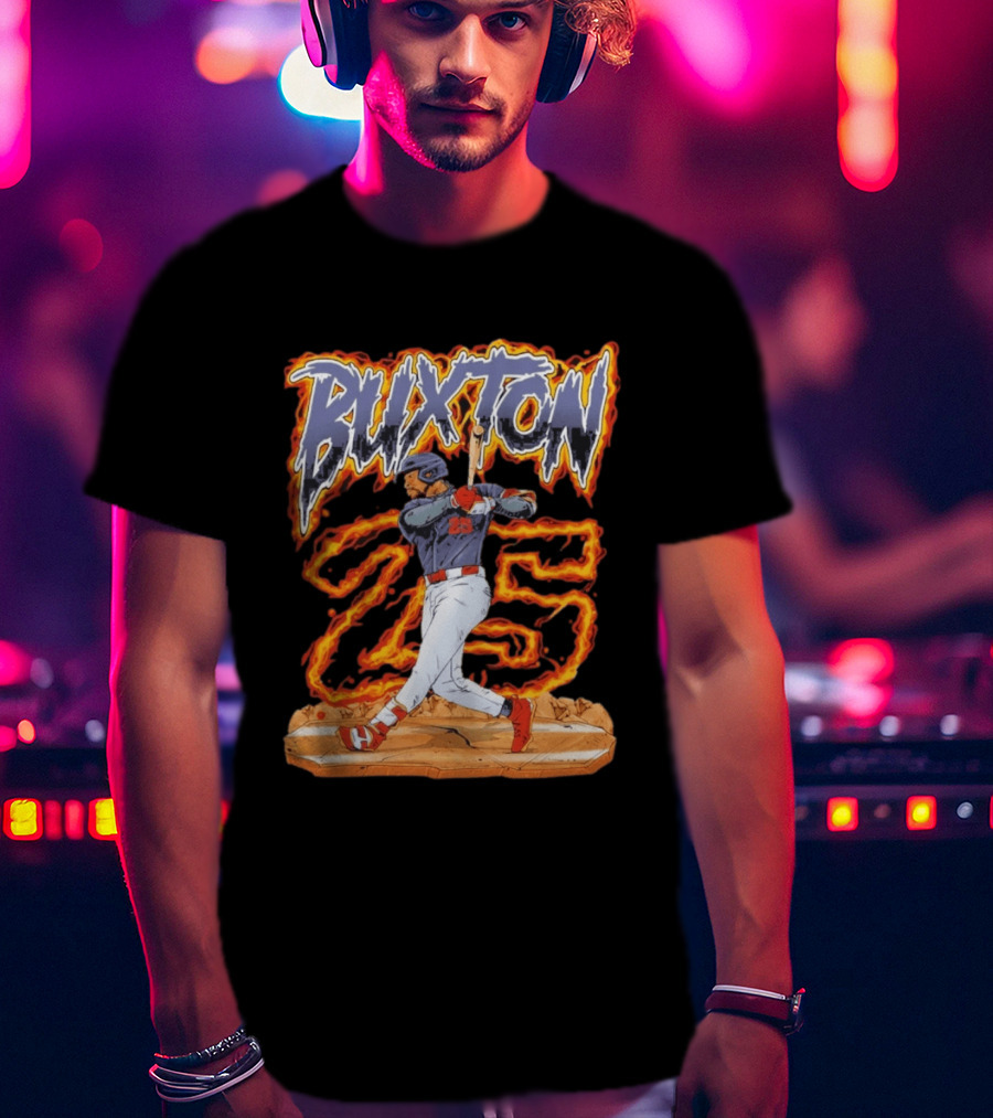 Buxton 25 Blazing Baseball Slugger T-Shirt