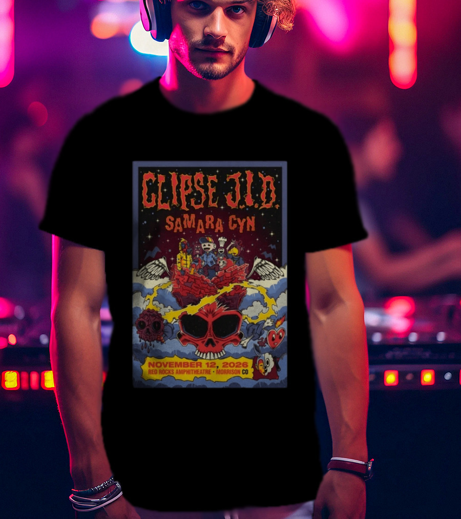 Clipse J.I.D Samara Cyn November 12 2026 Red Rocks Amphitheatre Morrison CO T-Shirt