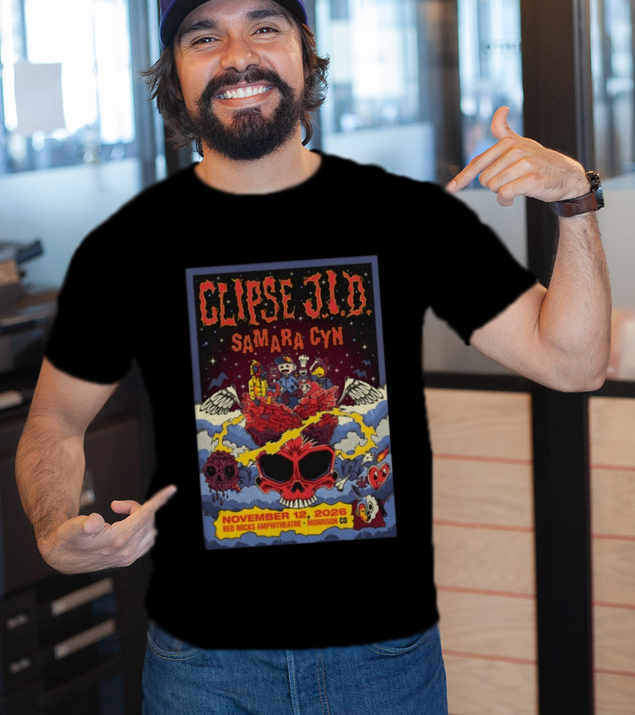 Clipse J.I.D Samara Cyn November 12 2026 Red Rocks Amphitheatre Morrison CO T-Shirt