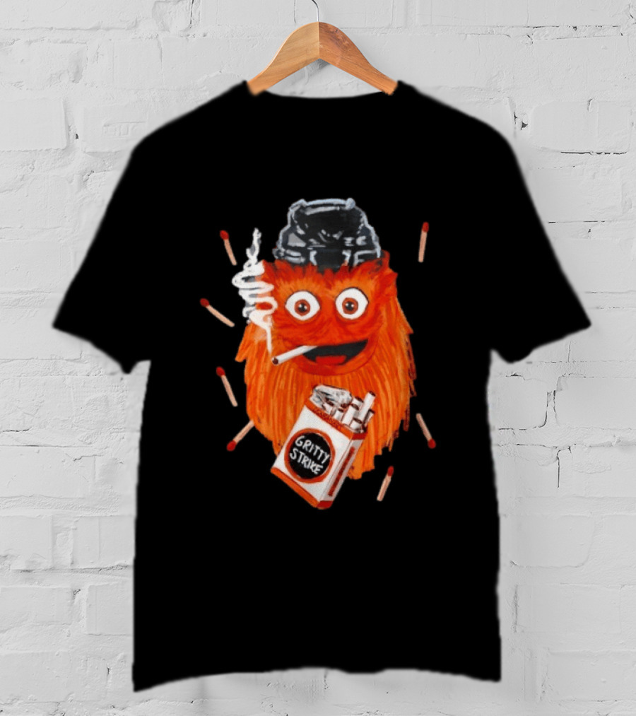 Gritty Strike Smoking Philadelphia Flyers Hockey 2026 T-Shirt