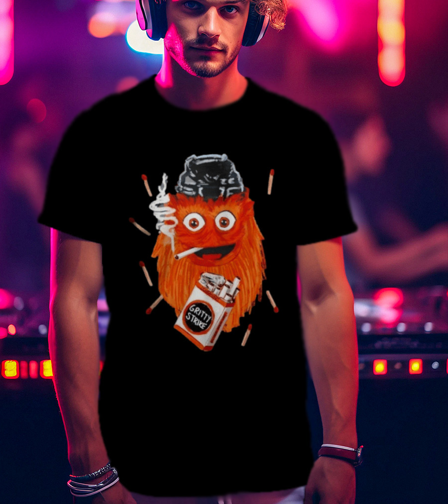 Gritty Strike Smoking Philadelphia Flyers Hockey 2026 T-Shirt