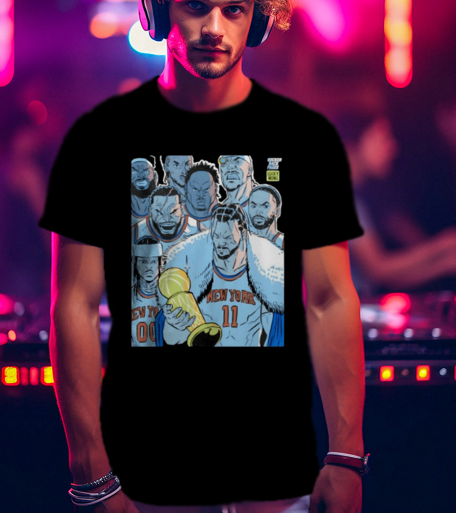 Jalen Brunson New York Knicks Invincible NBA Champions Cartoon T-Shirt