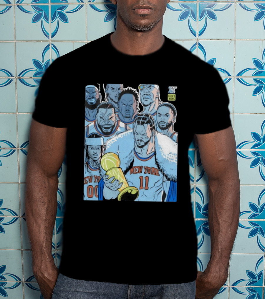 Jalen Brunson New York Knicks Invincible NBA Champions Cartoon T-Shirt
