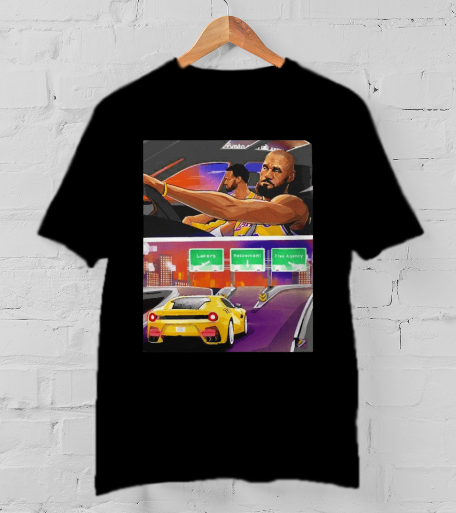 Lakers Lebron James Path: Retirement Versus Free Agency Decision Journey T-Shirt