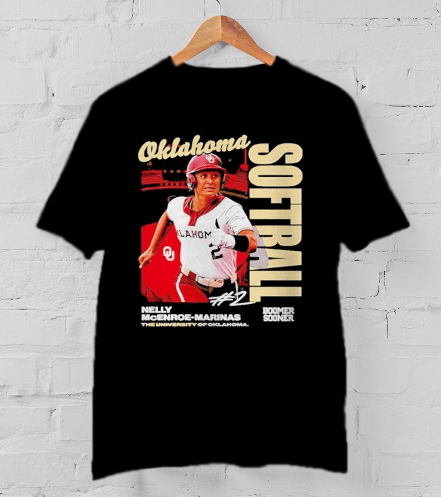 Nelly McEnroe Marinas #2 Oklahoma Sooners Softball Player T-Shirt