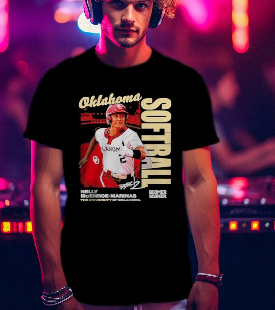 Nelly McEnroe Marinas #2 Oklahoma Sooners Softball Player T-Shirt