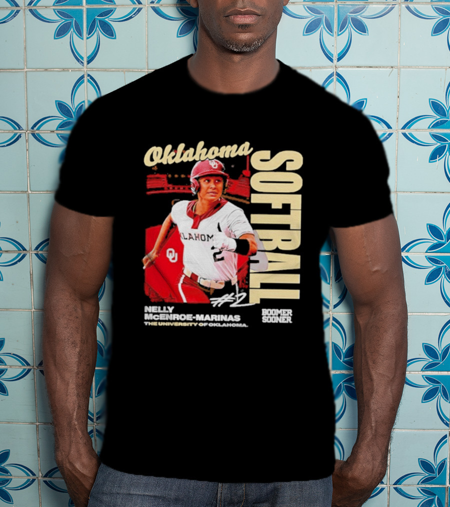 Nelly McEnroe Marinas #2 Oklahoma Sooners Softball Player T-Shirt