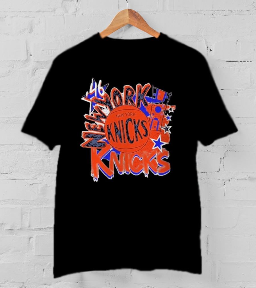 New York Knicks '46 Hardwood Classics Basketball Team Retro Stars T-Shirt