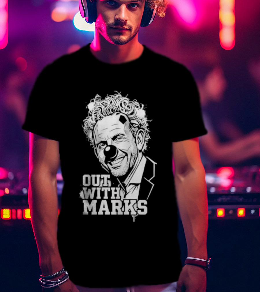 Out With Marks Sean Marks Clown Face T-Shirt