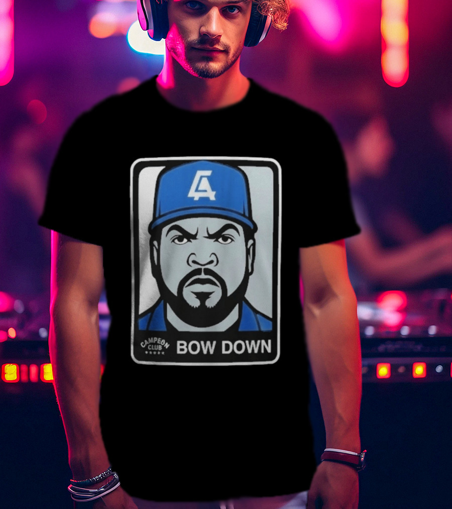 2026 LA Dodgers Ice Cube Bow Down Campeon Club T-Shirt