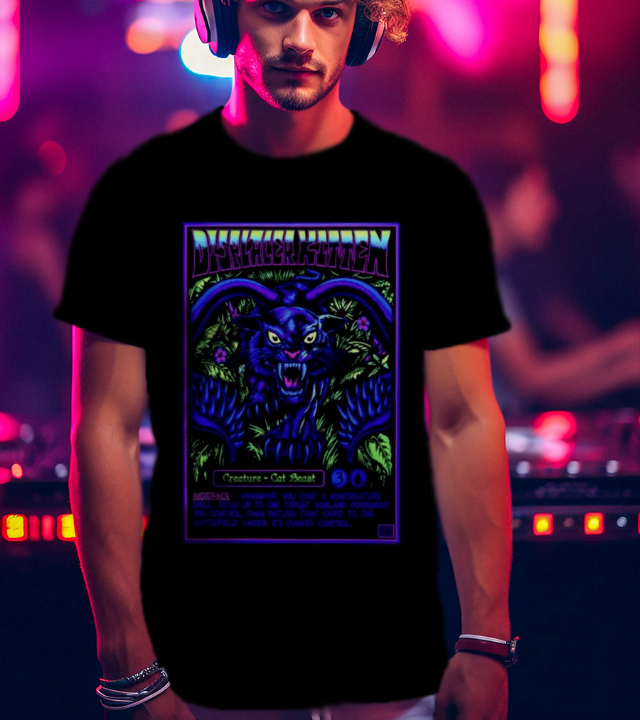 Displacer Kitten Creature Cat Beast Avoidance Text Fantasy 2026 T-Shirt