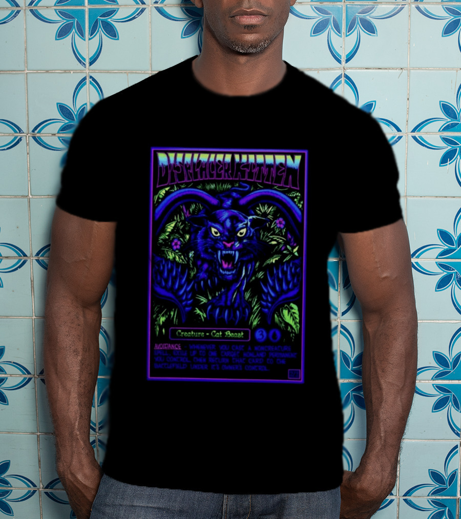 Displacer Kitten Creature Cat Beast Avoidance Text Fantasy 2026 T-Shirt
