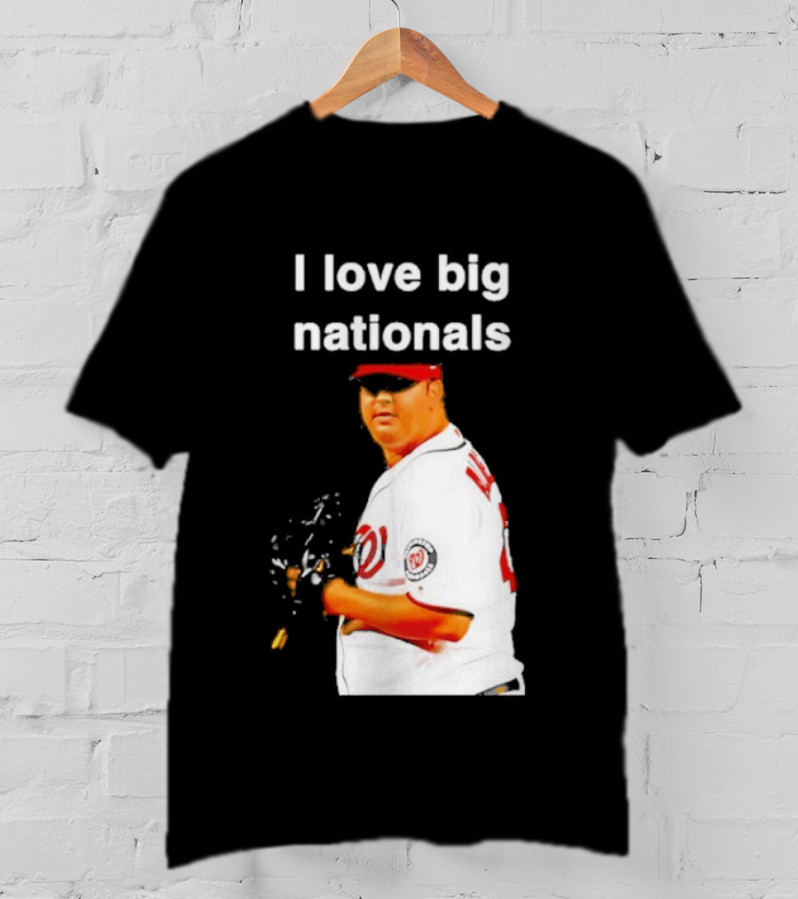 Todd Coffey Washington Nationals I Love Big Nationals White Jersey T-Shirt