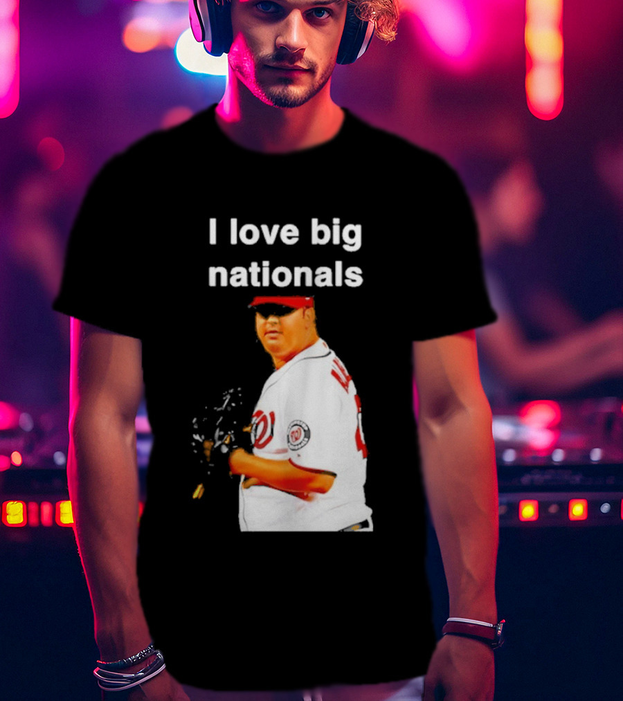 Todd Coffey Washington Nationals I Love Big Nationals White Jersey T-Shirt