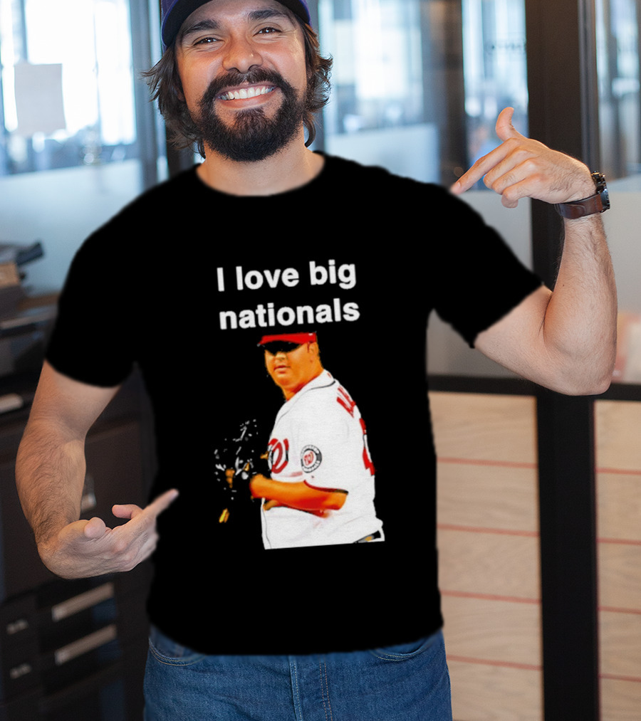 Todd Coffey Washington Nationals I Love Big Nationals White Jersey T-Shirt