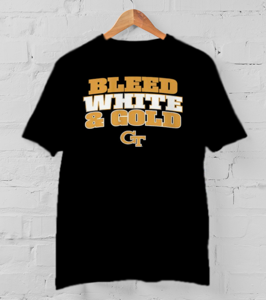 Georgia Tech Yellow Jackets Bleed White And Gold NCAA CT T-Shirt