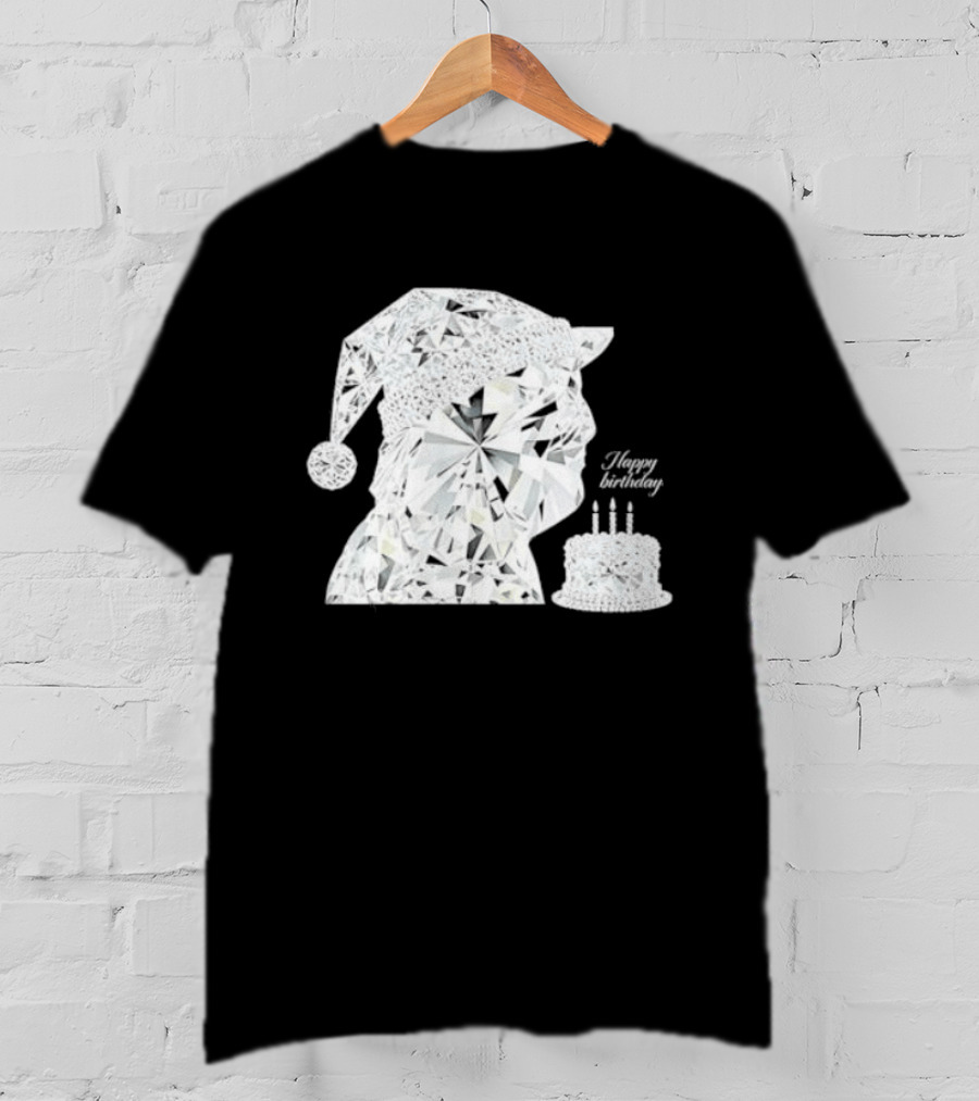 Happy Birthday Trump Diamond Wizard With Crystal Hat And Cake T-Shirt