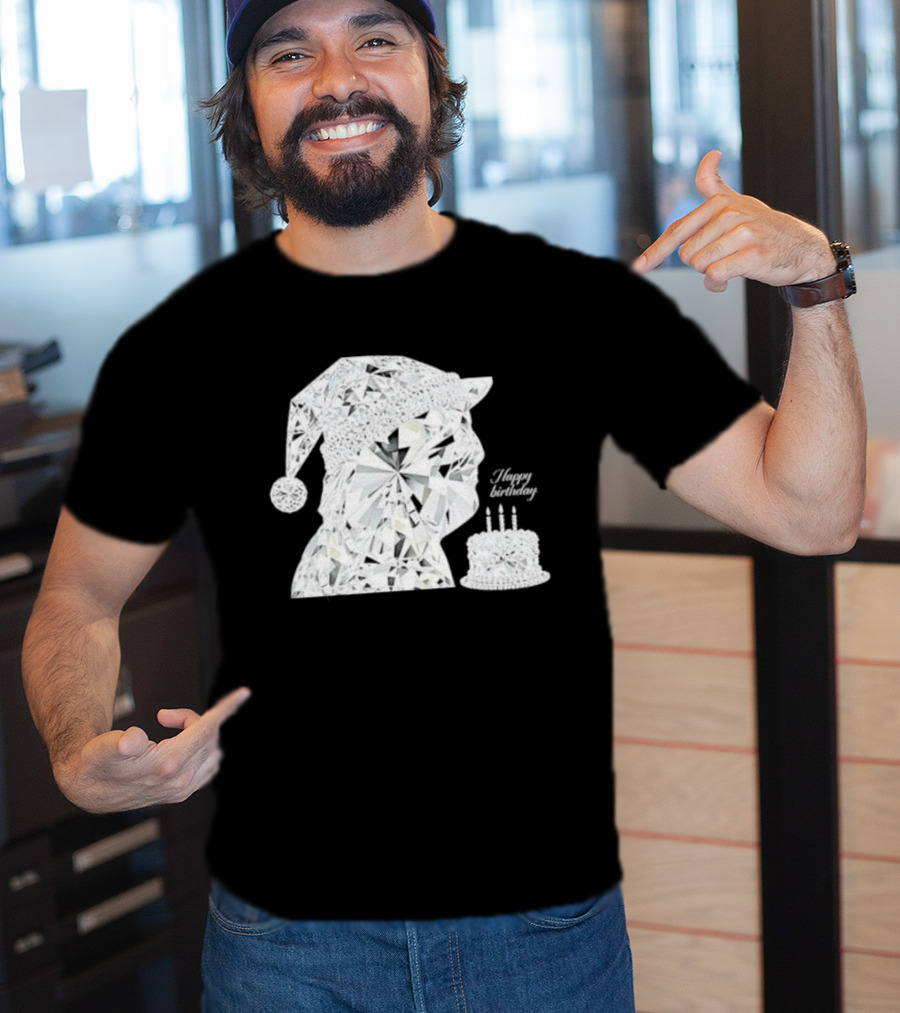 Happy Birthday Trump Diamond Wizard With Crystal Hat And Cake T-Shirt