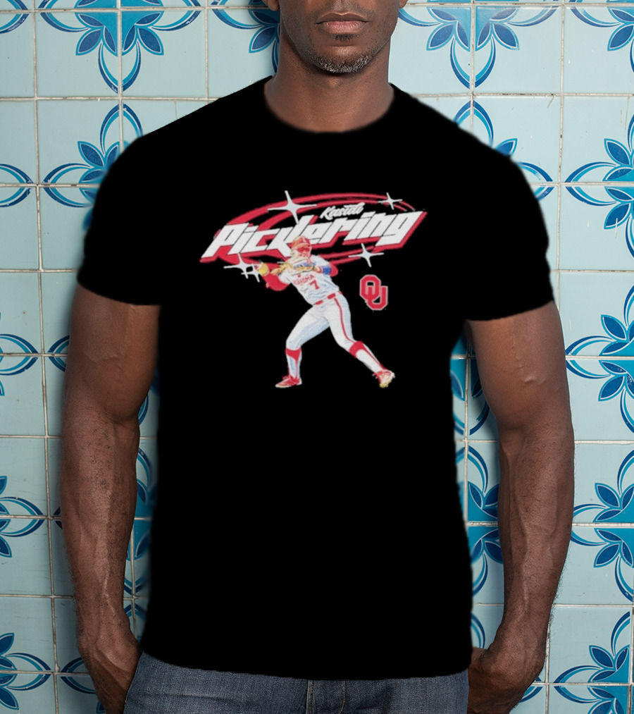 Kasidi Pickering Oklahoma Softball Player Action Sparkle OU T-Shirt