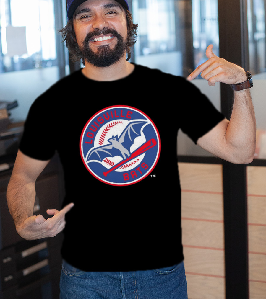 Louisville Bats MiLB Baseball Bat And Flying Bat T-Shirt