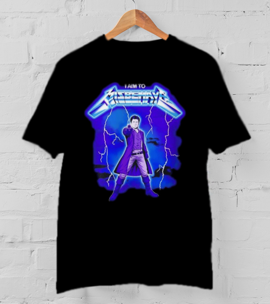 Firefly Malcolm Reynolds I Aim To Misbehave Electric T-Shirt