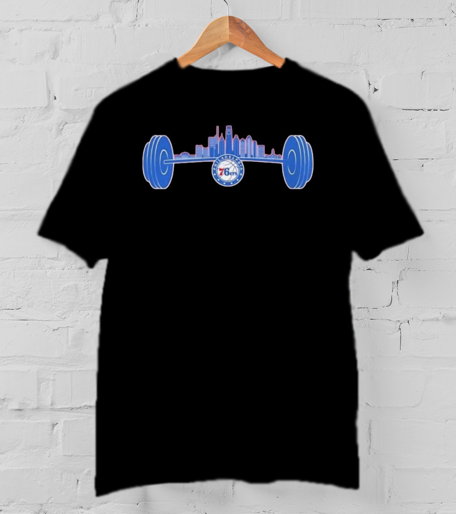 Philadelphia 76ers Skyline Weightlifting Philly Strong Series T-Shirt