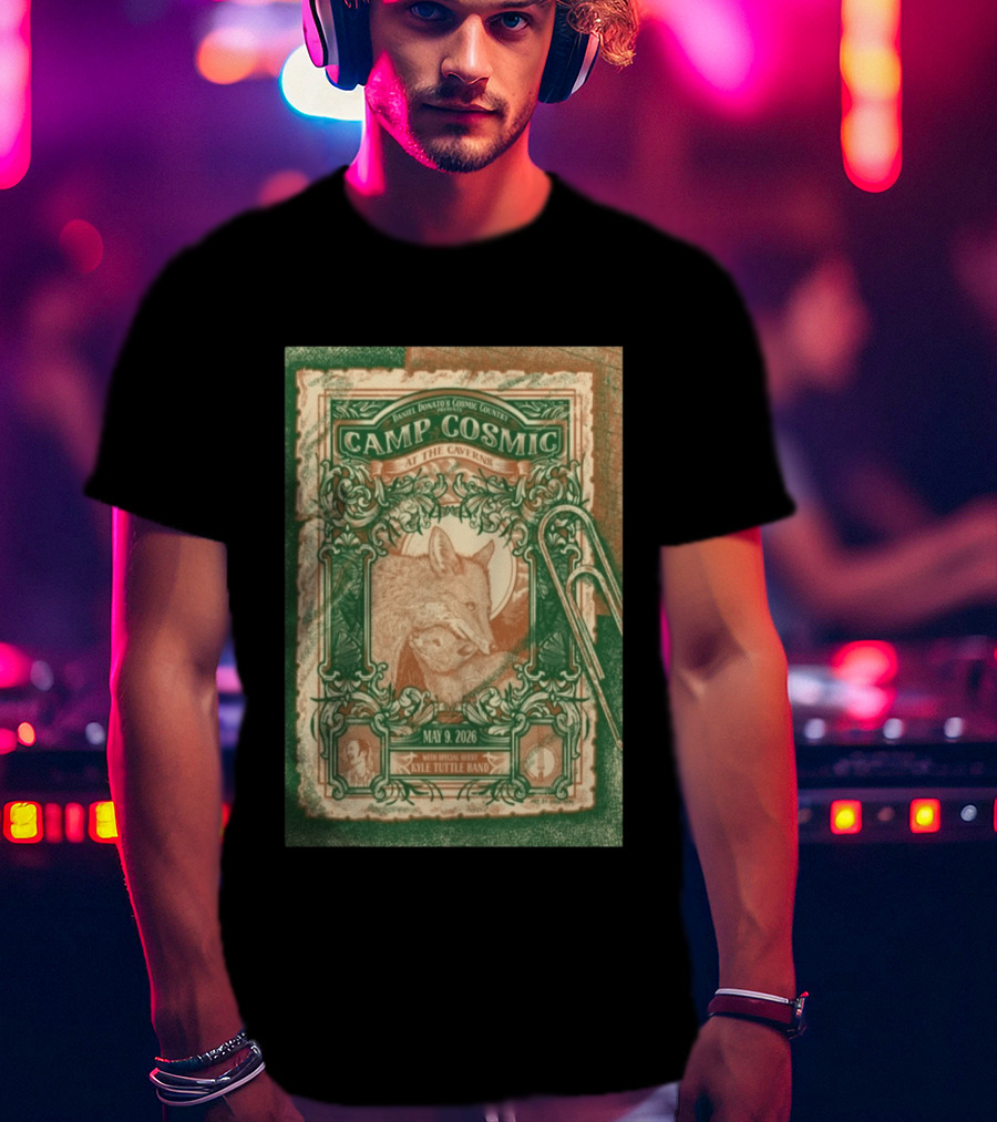 Daniel Donato's Cosmic Country Camp Cosmic At The Caverns May 9 2026 With Kyle Tuttle Band T-Shirt