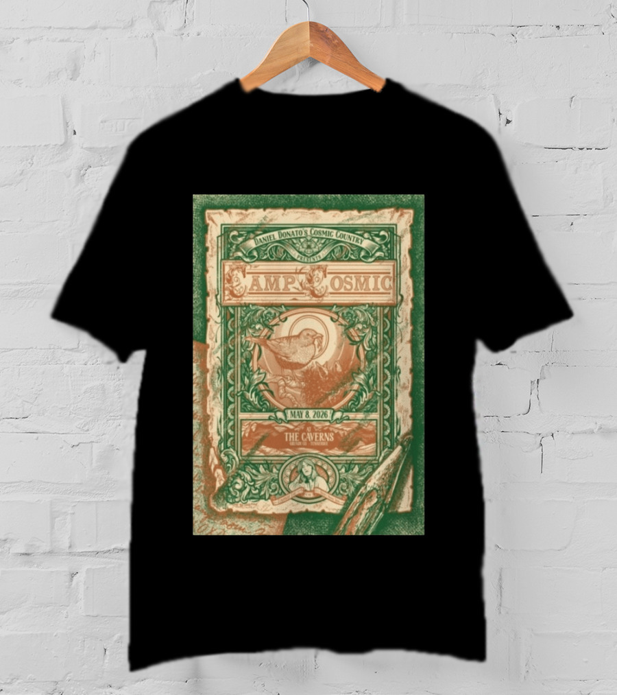 Daniel Donato's Cosmic Country Camp Cosmic May 8 2026 The Caverns Pelham Tennessee T-Shirt