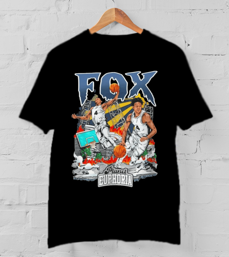 Fox Planet Euphoria Court Crusher Basketball Action T-Shirt
